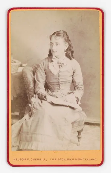 Image: Maori woman with moko, about 1870s