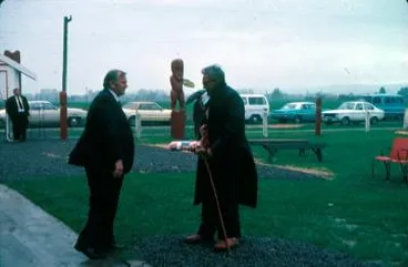 Image: Ceremony before the unveiling the restored Mahupuku monument