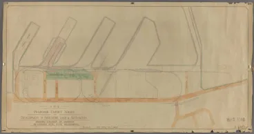 Image: A. H. B. proposed export wharf and development of foreshore land and approaches showing railways as amended to conform with N. Z. R. requirements