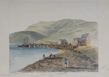 Image: View of works at Lyttelton, 1850.