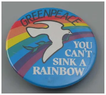 Image: Badge, Greenpeace. 