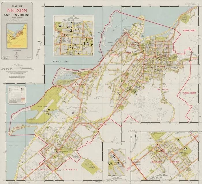 Map of Nelson and environs and including Richmond.
