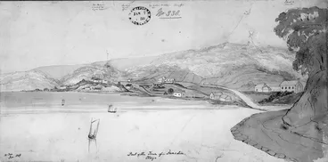 Image: Fox, William 1812-1893 :Part of the town of Dunedin, Otago. W. Fox. Jan. 1849