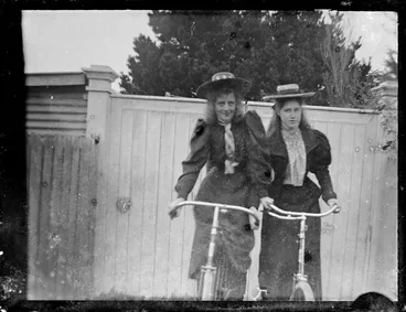 Image: Two girls on bicycles