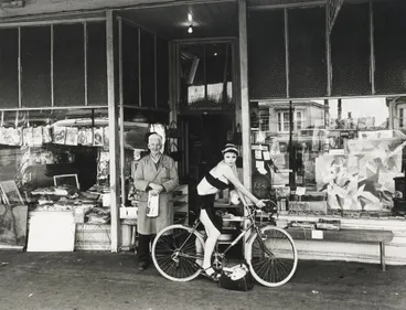 Image: Dick Armstrong, second-hand dealer, and Dylan, Jervois Road