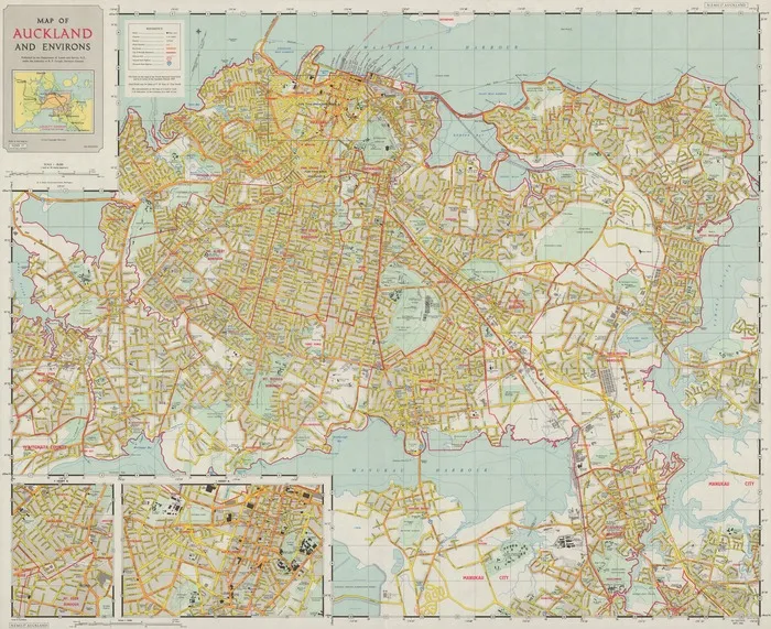 Map of Auckland and environs.