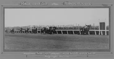 Image: Photographs - Phar Lap Winning Melbourne Cup, Mounted, 1930