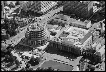 Image: Aerial view of Parliament Buildings, Wellington