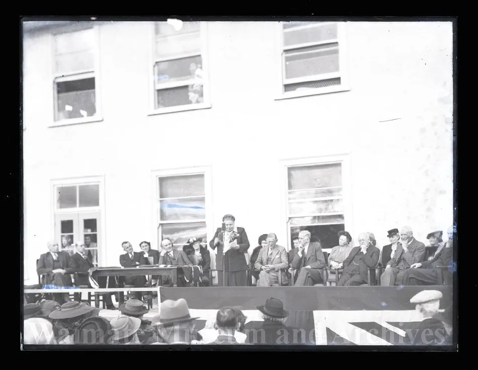 Minister of Health, Hon. Mabel Howard opens new wing of Waimate hospital