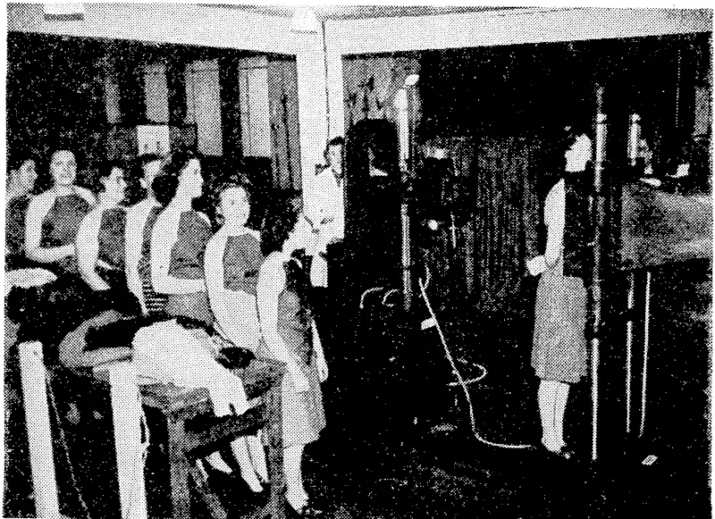 Medical authorities are ivatching with interest an experiment by the Glasgow Public Health Department. This is a radiography unit, which is already averaging 200 .examinations daily in an attempt to cope with the evils of tuberculosis by early diagnosis. The aim of the clinic is to examine everybody in Glasgow between the ages of 16 and 40, so that they can obtain early treatment if necessary. (Evening Post, 23 November 1944)