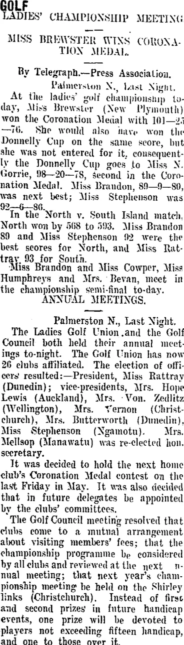 Image: GOLF. (Taranaki Daily News 24-8-1909)