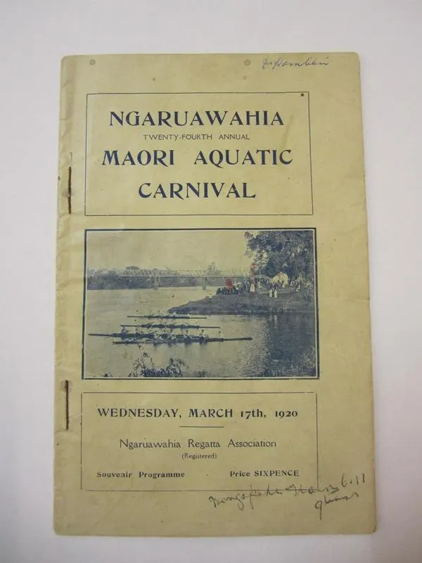 Booklet - Ngaruawahia Maori Aquatic Carnival.