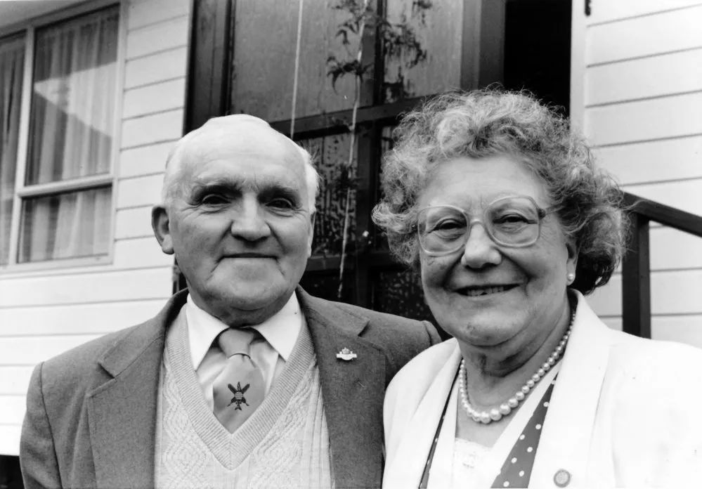 Fred and Isabel Charles; golden wedding.