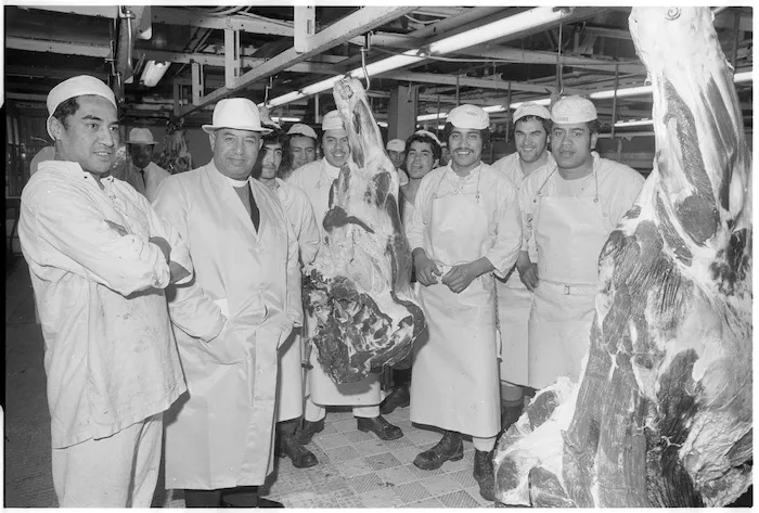 Right Reverend Manu Bennett, Bishop of Aotearoa, at the Gear Meat Company, Petone, Lower Hutt