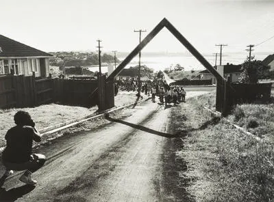 Arriving at Takaparawha Marae, Orakei, late afternoon, 31 January