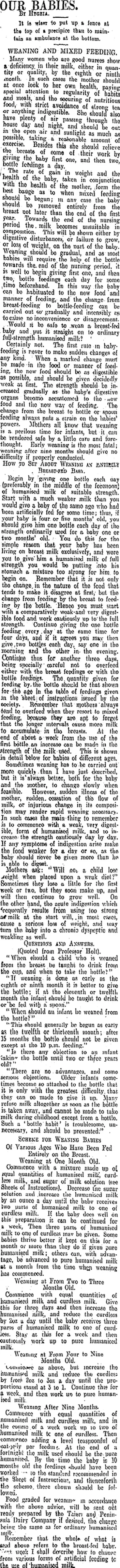 Image: OUR BABIES. (Otago Daily Times 25-1-1908)