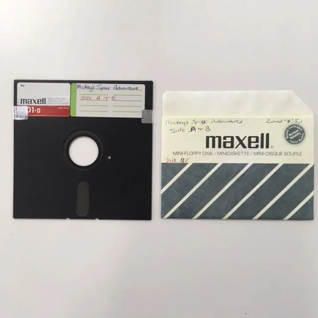 Floppy Disk  Game for Commodore 64: "Mickey's Space Adventure"