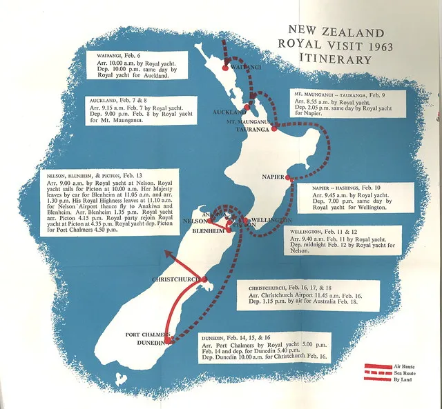 Royal Visit 1963 itinerary