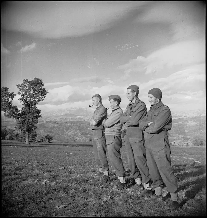 Group of New Zealanders on their way to the forward areas in Italy, World War II - Photograph taken by George Kaye