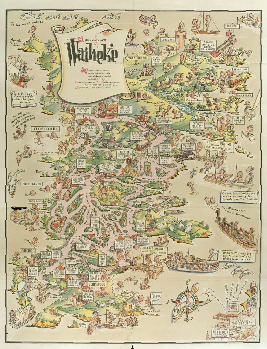 Fun map of Waiheke