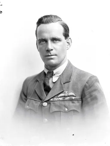 Portrait. Captain Euan Dickson. First Pilot to Fly Across the Cook Strait. Christchurch, Canterbury, New Zealand Image: Portrait. Captain Euan Dickson. First Pilot to Fly Across the Cook Strait. Christchurch, Canterbury, New Zealand