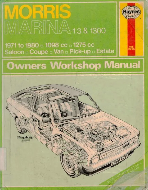 Morris Marina 1.3 & 1300, 1971 to 1980 owners workshop manual
