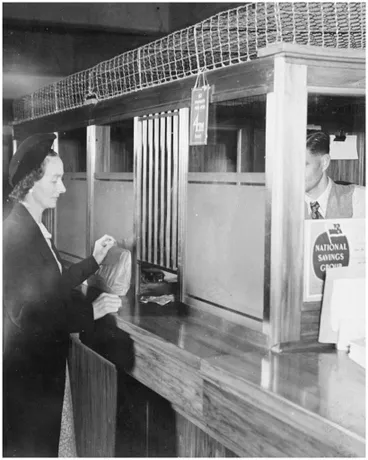 Image: Evans Family Collection: Mrs Evans collecting the Family Benefit