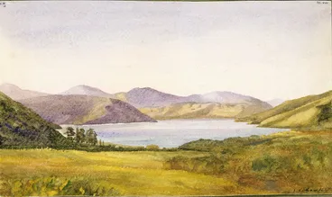 Image: [Banks, Isabel Violet, 1873- ] :Near the Maori Pah. In Picton Sound, New Zealand [1907?]