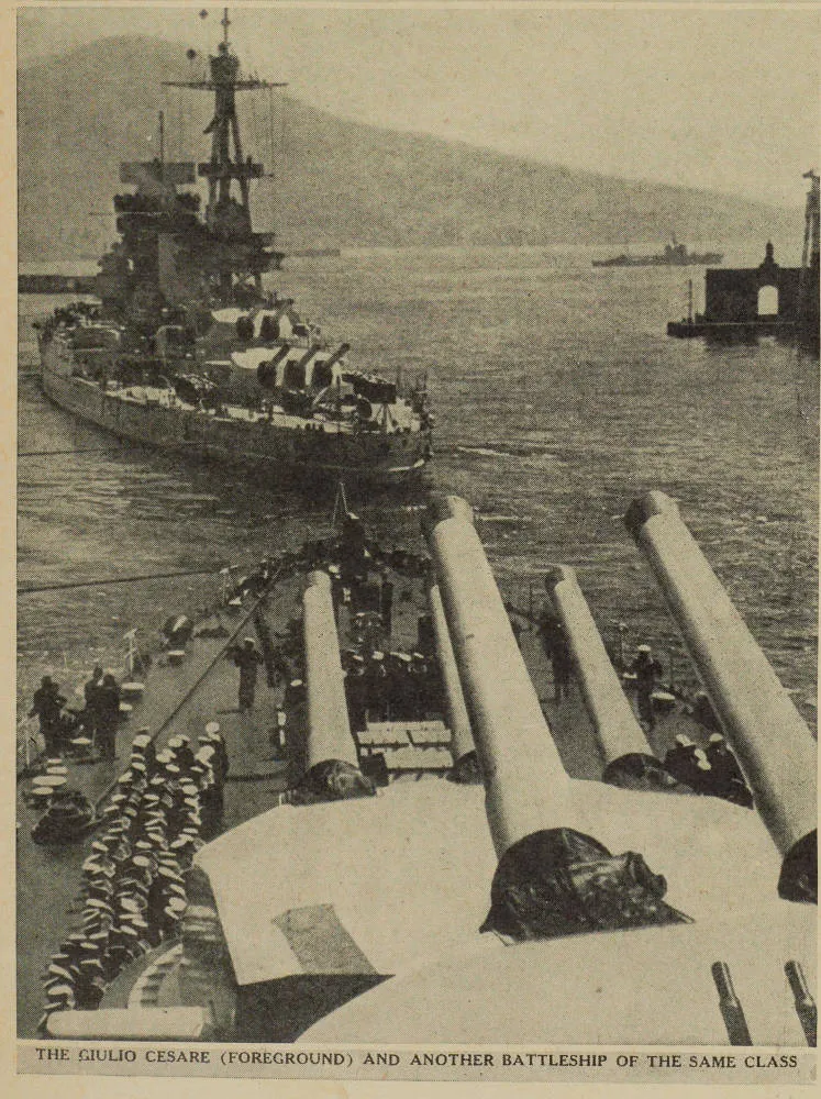 The Giulio Cesare and another battleship of the same class