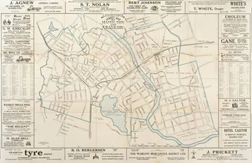 Leightons street map of Hamilton and Frankton Image: Leightons street map of Hamilton and Frankton