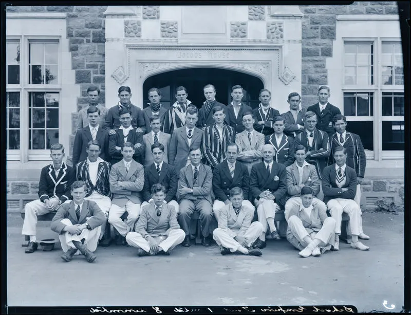 Film Negative: Christ's College Empire Tour group