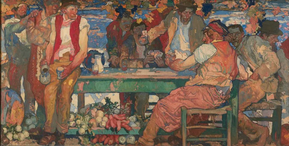 The card players: agricultural workers at rest