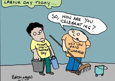 Image: Bromhead, Peter, 1933-:Labour Day today... 28 October 2013