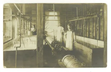 Image: Otaki Dairy Company. Te Horo Branch interior, circa 1916