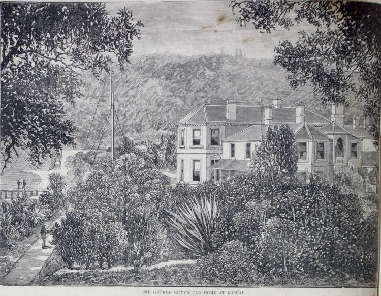 Sir George Grey's old home at Kawau
