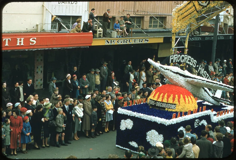 Baldwin and Swanwick Float - Hastings Blossom Festival Parade 1956