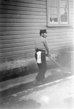 "Whiskers" Japanese labourer POW : digital image