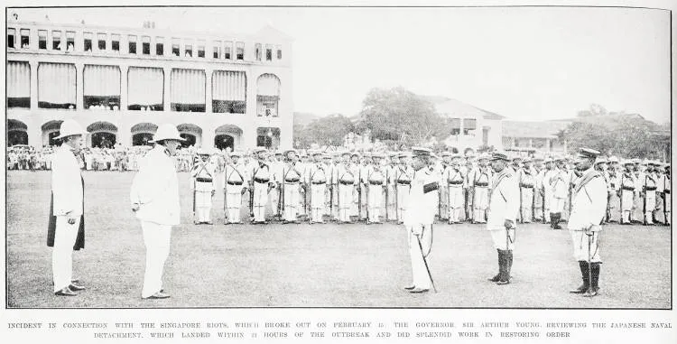 Incident in connection with the Singapore Riots, which broke out on February 15