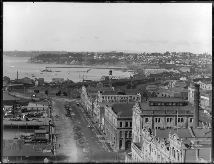 Quay Street East and Mechanics Bay, 1912