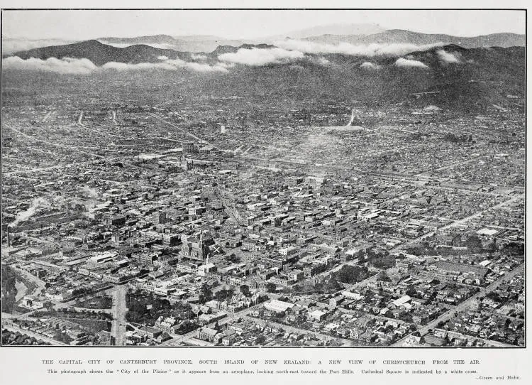 The Capital City Of Canterbury Province, South Island Of New Zealand: A New View Of Christchurch From The Air
