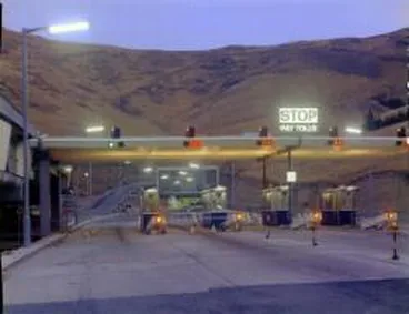 Image: Toll booths at the Heathcote side of the Christchurch-Lyttelton road tunnel entrance, ACI New Zealand, Auckland and Rotarua 1964 / Wolfgang Sievers