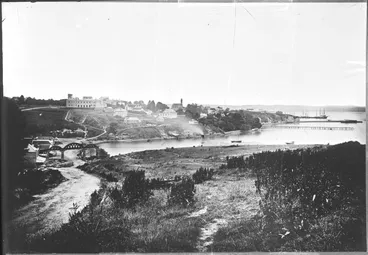 Image: Mechanics Bay and Wynyard Pier from Parnell Rise, 1868