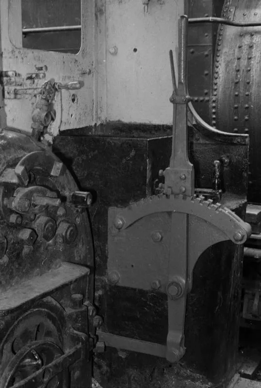 Photograph of interior of cab of a D 170 locomotive.