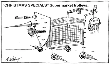 Image: "CHRISTMAS SPECIALS" Supermarket trolleys... 19 December, 2005