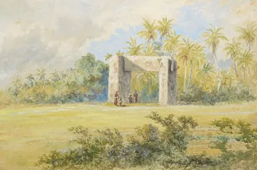 Image: A trilithon at Haamonga, Tolonga, Tonga Tabu