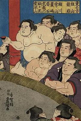 Wrestling match (right hand sheet of triad)