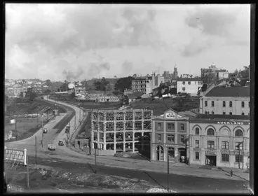 Image: Anzac Avenue and Beach Road, Auckland Central, 1921