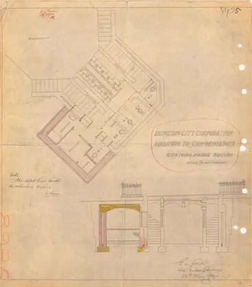 Image: Custom House Square Drainage Plan 1911