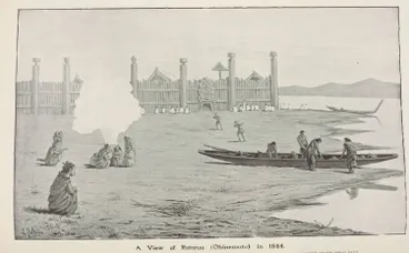 Image: A view of Rotorua (Ohinemutu) in 1844