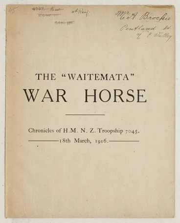 Image: Waitemata War Horse